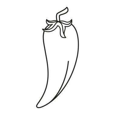 Cartoon Cute Mexican Chilli Pepper llustration Isolated