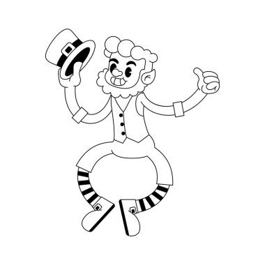 Cute Saint Patrick Character Cartoon Isolated