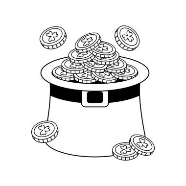 Cute Saint Irish Hat Cartoon Isolated