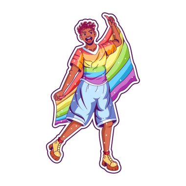 Çizgi film Onur Karakteri izole edilmiş çizim