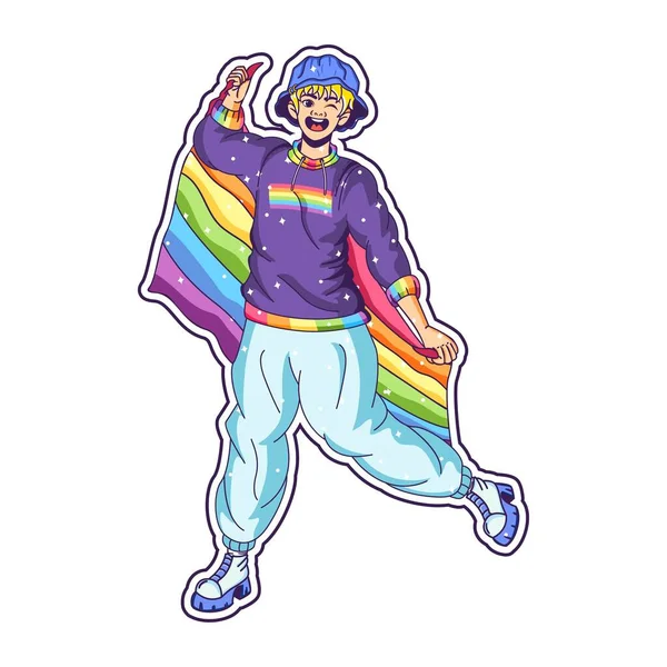 Cartoon Pride Χαρακτήρας Απομονωμένη Εικόνα Royalty Free Εικονογραφήσεις Αρχείου