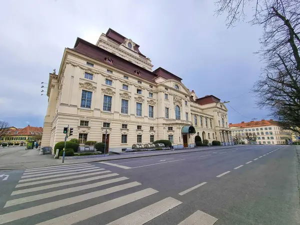 Extérieur Bâtiment Opera House Dans Centre Ville Graz Région Steiermark Images De Stock Libres De Droits