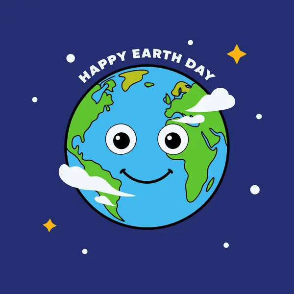 Flat Illustration Earth Day Celebration — Stock Vector