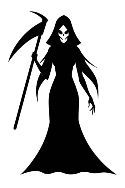 Siluetti Grim Reaper Tyttö — vektorikuva