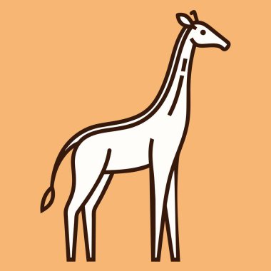 Bir zürafanın minimalist çizgisi.