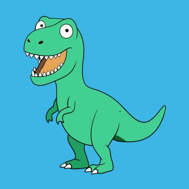 Bir çizgi film Tyrannosaurus Rex, büyük bir tarih öncesi etobur dinozor.