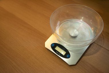 Taklit Alan ile Boş Mutfak Boyutu Ahşap Arkaplanda