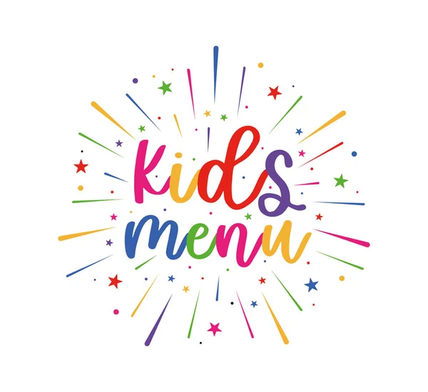 Kids Menu Logo Set Banner Flyer Poster Design Meal Menu — Stockvektor