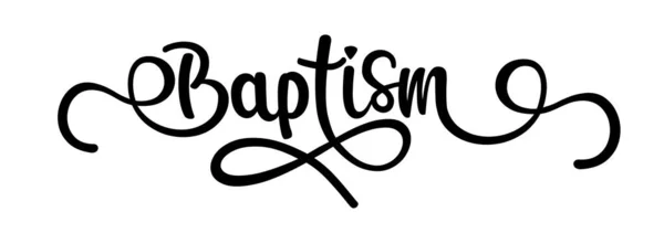 Baptism Christian Religious Churh Vector Quote Typography Inscription Invitation Card — Stockvector