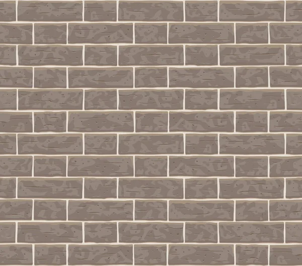 Brick Wall Seamless Pattern Background Gray Light Cartoon Brick Wall — Stock Vector