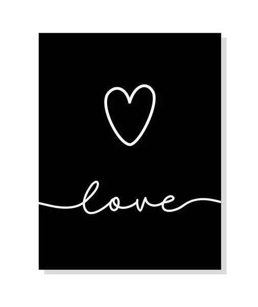 Com Amor Cartaz Tipográfico Ícone Símbolo Amor Citação Divertida Vetor — Vetor de Stock