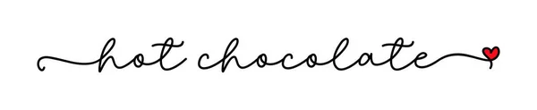 Chocolate Quente Palavra Logotipo Vetor Design Para Cartaz Panfleto Banner — Vetor de Stock