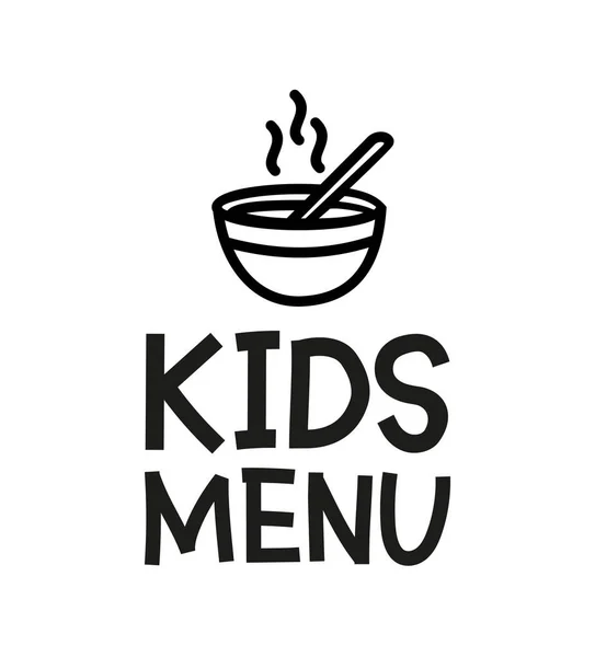 Menu Pour Enfants Logo Pour Bannière Flyer Poster Design Modèle — Image vectorielle