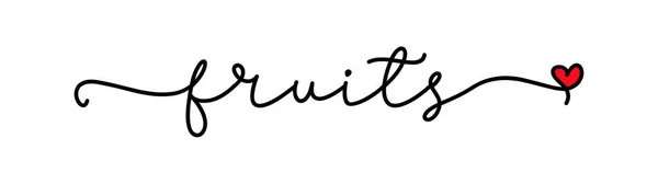 Des Fruits Logo Vectoriel Alimentaire Mot Typographie Icône Design Pour — Image vectorielle