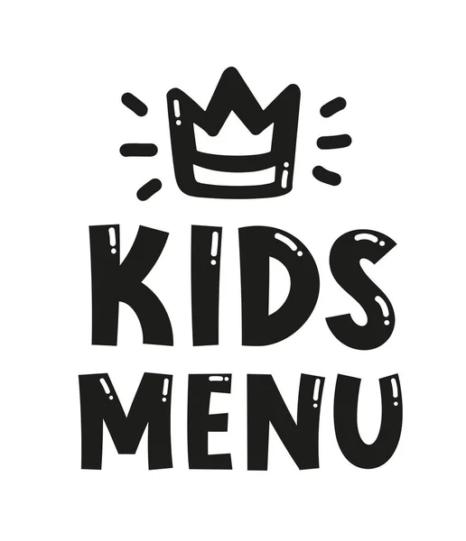 Kids Menu Logo Banner Flyer Poster Design Meal Menu Vector — Stock Vector