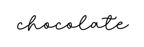 Шоколад Логотип Векторного Шрифта Дизайн Плакат Слова Флаер Баннер Меню — стоковый вектор