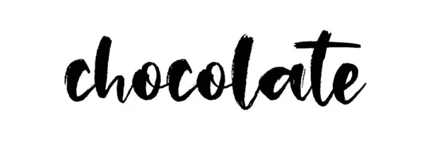 Chocolate Logo Fuente Vectorial Diseño Cartel Palabra Volante Pancarta Cafetería — Vector de stock