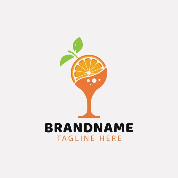 Ilustración Vectores Diseño Gráfico Logo Naranja Vidrio — Archivo Imágenes Vectoriales