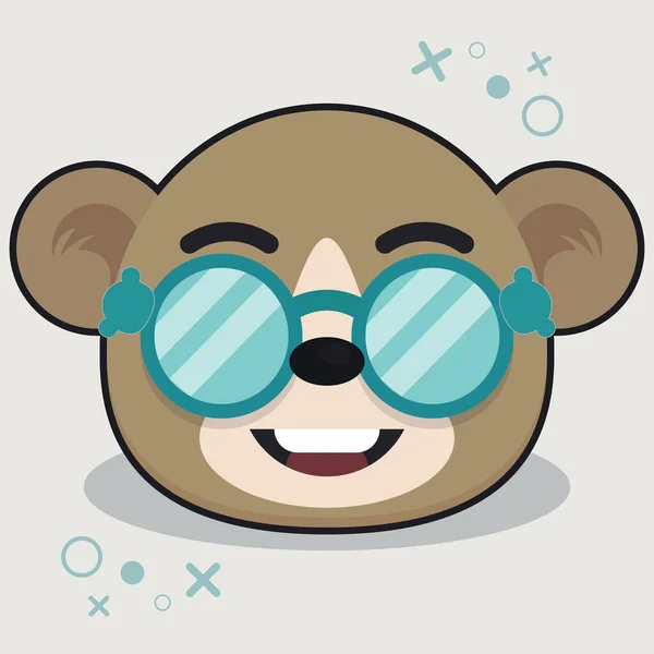 Cute Bear Face Cartoon Vector Illustration Suitable Sticke Shirt Design — Stock Vector