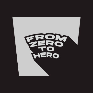 Sıfırdan kahraman tasarım vektör çizimine
