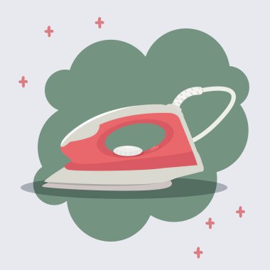 Kırmızı renk vektör illüstrasyonlu demir