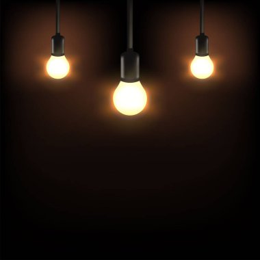 Bulb light in the dark design vector illustration