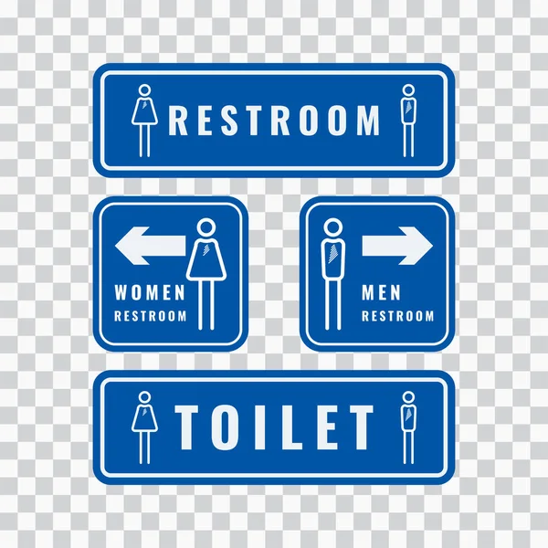 男性または女性トイレとトイレのサイングラフィックデザインベクトルイラスト — ストックベクタ