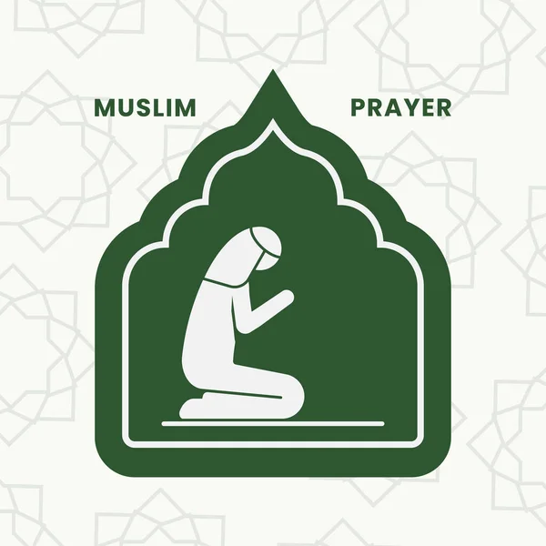 Muslim prayer icon design vector illustration