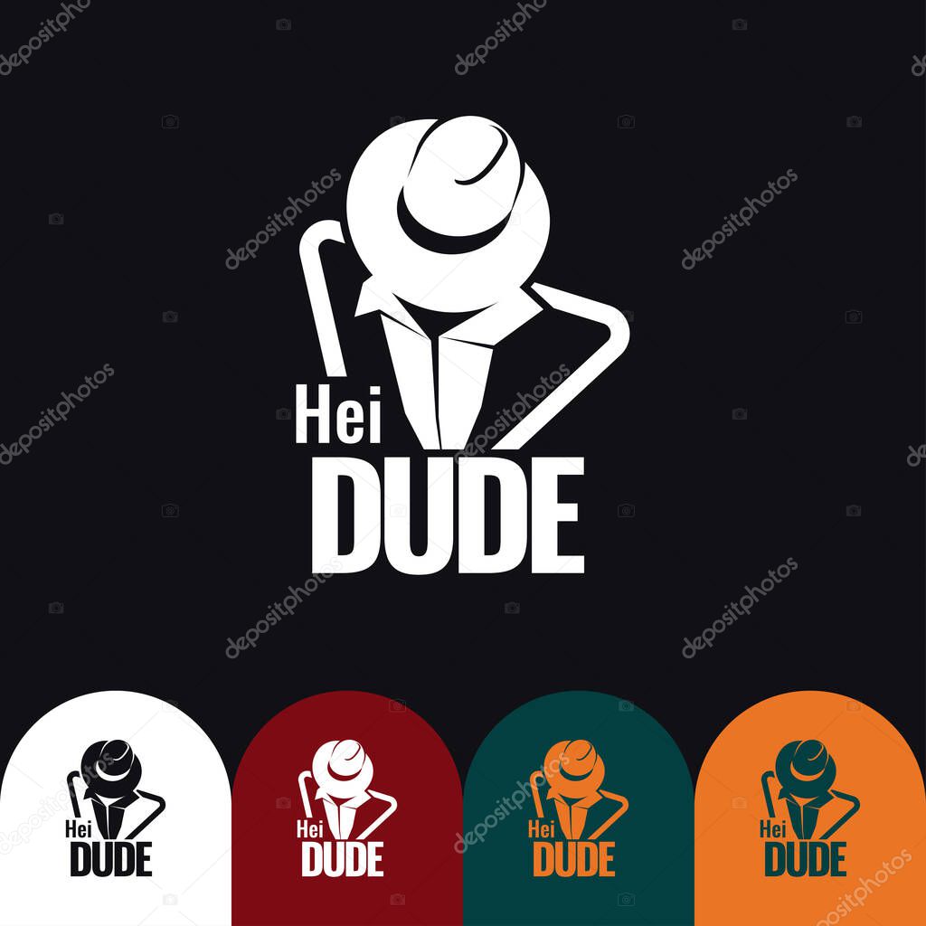 Simple hei dude design vector illustration