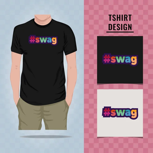 Swag Typografi Skjorta Design Vektor Illustration — Stock vektor