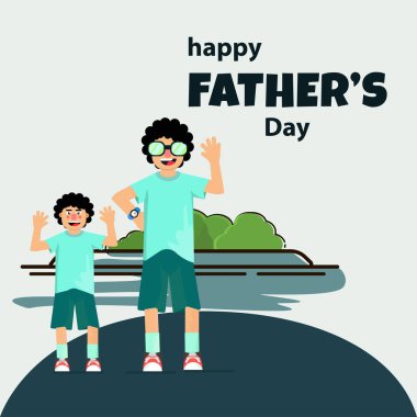 Mutlu Babalar Günü Geçmişi Vektör İllüstrasyonu
