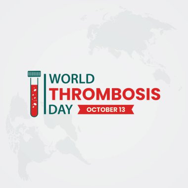 Dünya tromboz günü pankart tasarım vektörü