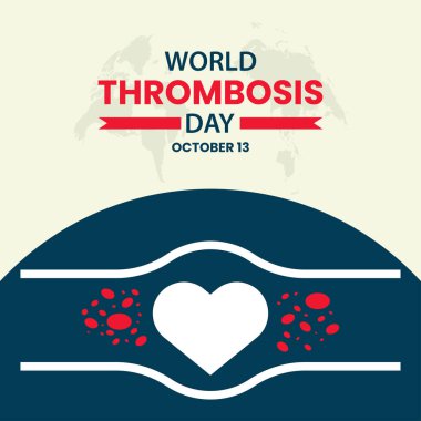Vektör dünyası tromboz günü arkaplan çizimi