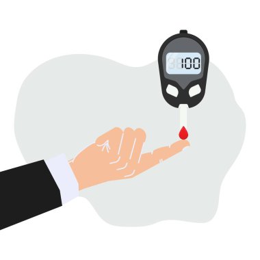 Normal kan şekeri testi tasarım vektör çizimi