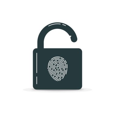 Parmak izi vektör çizimi ile kilidi aç