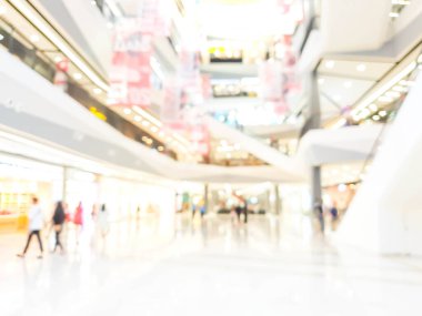 Mağaza veya alışveriş merkezinin soyut bulanıklığı: arkaplan kullanımı için bulanık görüntü. Bulanık alışveriş merkezi arka planı.
