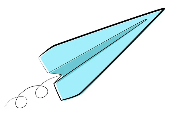Kontinuerlig Linje Ritning Ett Pappersplan Abstrakt Papper Plan Form Linje — Stock vektor