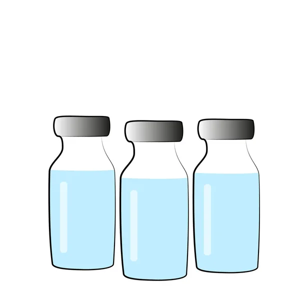 Безперервні Однолінійні Медичні Пляшки Фармацевтичні Компоненти Векторні Ілюстрації Сучасне Мінімалістичне — стоковий вектор