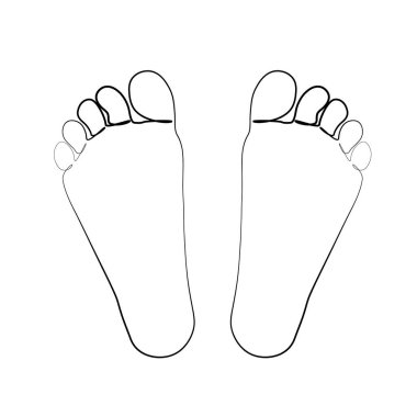 Tek bir çizgiyle sürekli bacak çizimi. Modern minimalizm sanatının vektör çizimi, estetik taslak