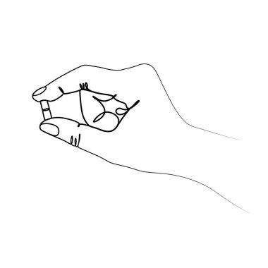 Tek çizgili bir tabletin sürekli çizimi. Kusursuz çizgi çizimi, estetik çevre çizimi.