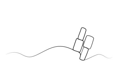 Animasyon sürekli çizim, tek çizgi oje. doğrusal video