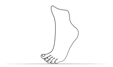 Tek sıra halinde sürekli bacak çizimi. vektör illüstrasyonu