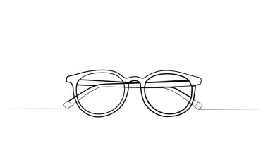 Tek bir çizgi ile sürekli cam çizimi. vektör illüstrasyonu