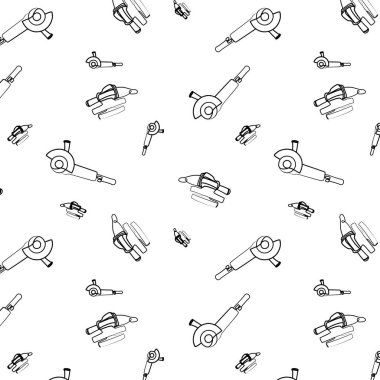 Tek satırda sürekli tekrarlayan öğütücü alet deseni. vektör illüstrasyonu