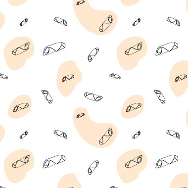 Tek çizgili bir simit deseni. vektör illüstrasyonu