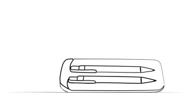 Tek bir satırda sürekli kulp çizimi. vektör illüstrasyonu