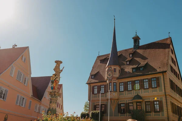 Rumah Kota Jerman Kuno Kota Tua Penuh Dengan Bangunan Berwarna — Stok Foto