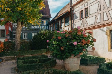 Eski ulusal Alman kasaba evi. Old Town renkli ve iyi korunmuş binalarla dolu. Baden-Wurttemberg, Almanya 'nın güneybatısında bulunan bir eyalettir. Kara Orman, bilinen adıyla