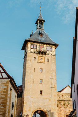 The Old Fachwerk houses in Germany. Scenic view of ancient medieval urban street architecture with half-timbered houses in the Old Town of Germany