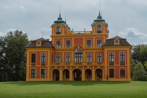 stock image FAVORITE CASTLE LUDWIGSBURG. The Favorite hunting and pleasure palace, located on a hill north of the residential palace, is a gem. With its strong colors in the middle of the green surroundings of